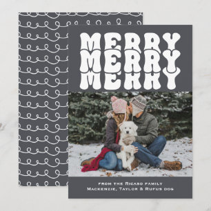 Merry Christmas Personalised Photo and Text Holiday Card