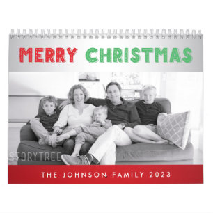 Merry Christmas Personalised Photo Calendars 2023
