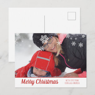 Merry Christmas Personalised Photo Christmas Holiday Postcard