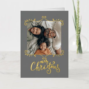  Merry Christmas Personalised Photo Foil Holiday Card