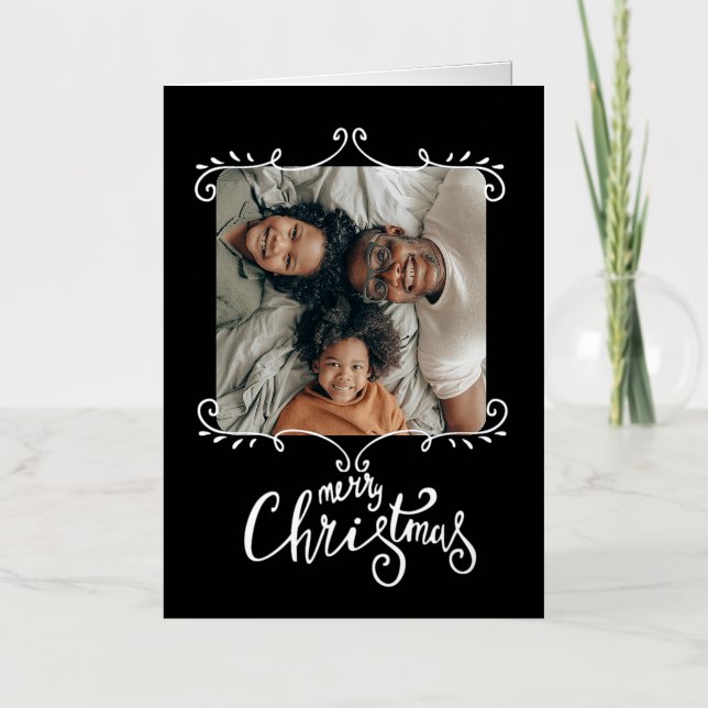  Merry Christmas Personalised Photo Foil Holiday Card (Front)