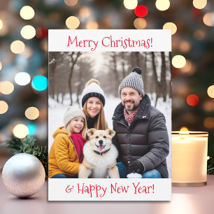 Merry Christmas   Personalised Photo Holiday Card