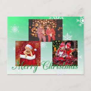Merry Christmas Personalised Photo Postcard