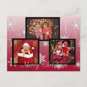 Merry Christmas Personalised Photo Postcard