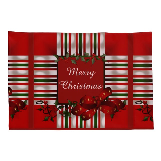 Merry Christmas Personalised Pillowcase (Back-Right)