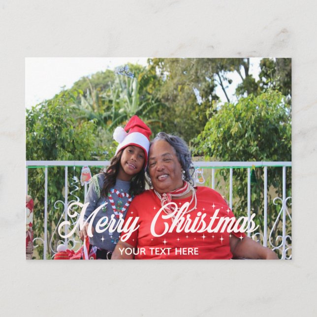 Merry Christmas Personalised Postcard (Front)