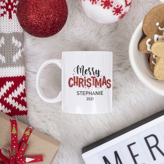 Merry Christmas Personalised Sublimation Coffee Mug (Creator Uploaded)