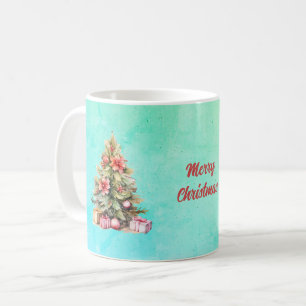 Merry Christmas Personalised Text Christmas Tree Coffee Mug