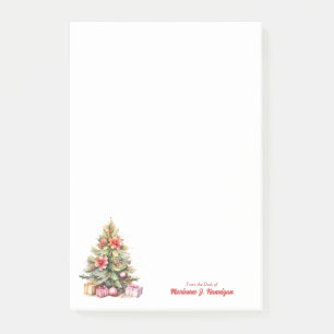Merry Christmas Personalised Text Christmas Tree Post-it Notes