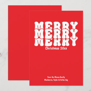 Merry Christmas Personalised With Your Own Text Holiday Card