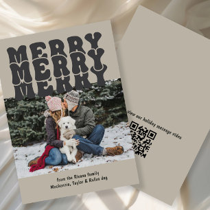 Merry Christmas Personalised With Your Photo Text Holiday Card