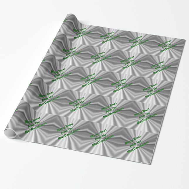 Merry Christmas personalised Wrapping Paper (Unrolled)