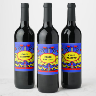 Merry Christmas,personalize wine label