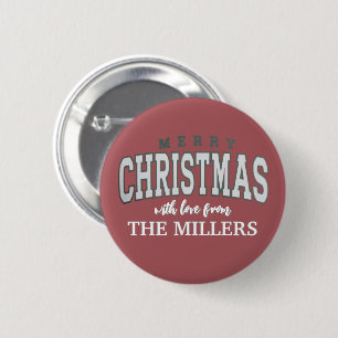 Merry Christmas Personalized Family Party 2025  6 Cm Round Badge