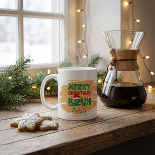  Merry christmas  personalized name santa hat Large Coffee Mug