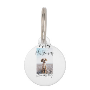 Merry Christmas pet dog cat photo holiday gifts lo Tag