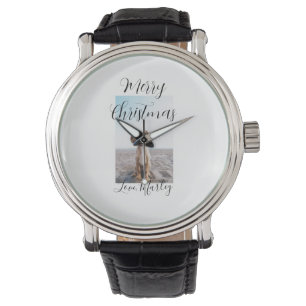 Merry Christmas pet dog cat photo holiday gifts lo Watch