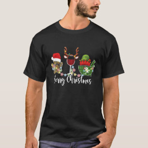 Merry Christmas Pharmacist Dog Mum Wine Funny T-Sh T-Shirt