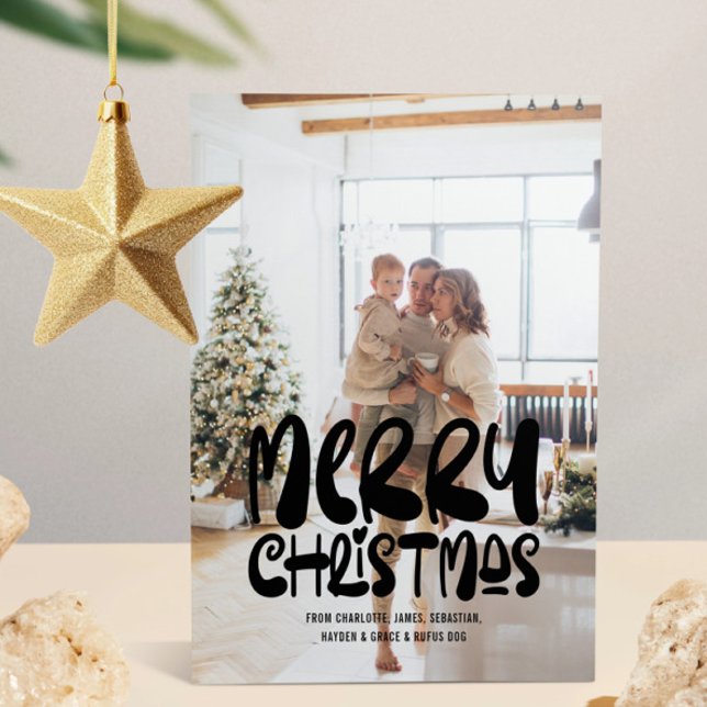 Merry Christmas Photo and Text Personalised Holiday Card (Merry Christmas Photo and Text Personalized Holiday Cards from Ricaso. Add your photo and text)