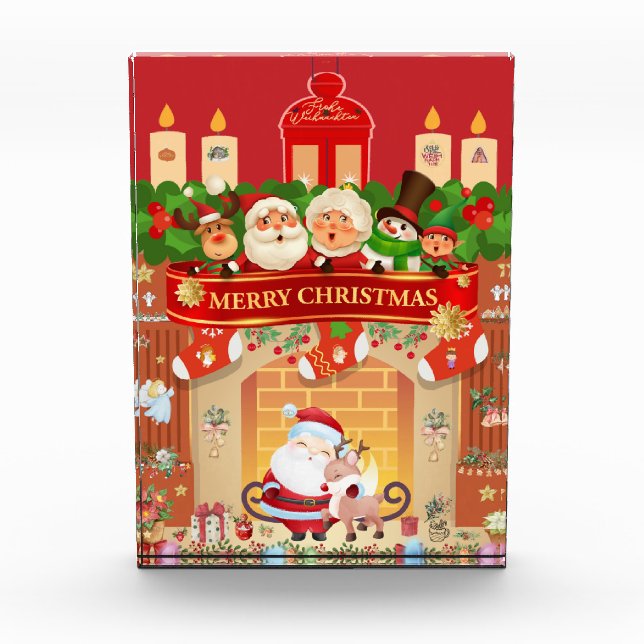 Merry Christmas Photo Block (Front)