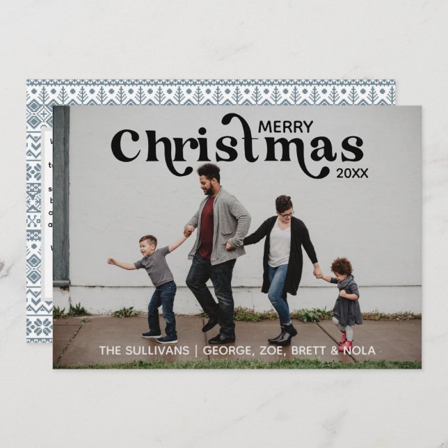 Merry Christmas Photo Card (Front/Back)