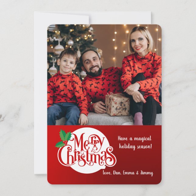 Merry Christmas Photo Card (Front)