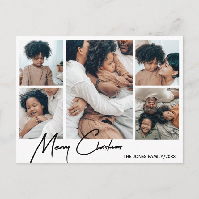 Merry Christmas Photo Card Five Pictures (Front)