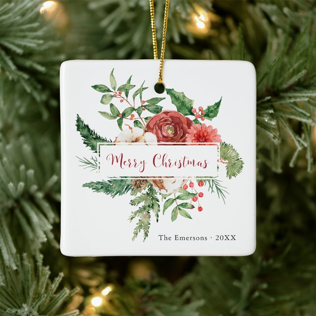 Merry Christmas Photo Ceramic Ornament (Merry Christmas Photo Ceramic Ornament
)