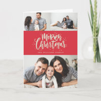 MERRY CHRISTMAS photo christmas greeting card