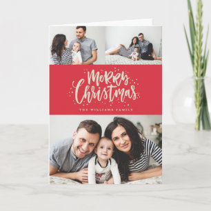 MERRY CHRISTMAS photo christmas greeting card