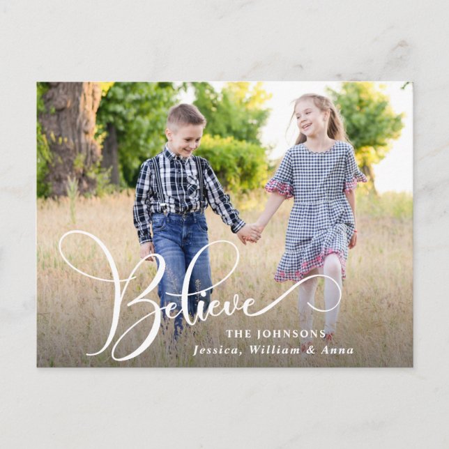 Merry Christmas PHOTO Christmas Greeting Holiday Postcard (Front)