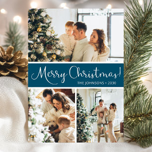 Merry Christmas Photo Collage Holiday Card