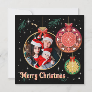 Merry Christmas Photo Family Friends Personalise Holiday Card