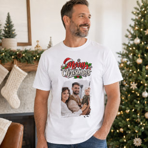 Merry Christmas photo family friends T-Shirt