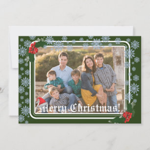 Merry Christmas Photo Flat Christmas Card