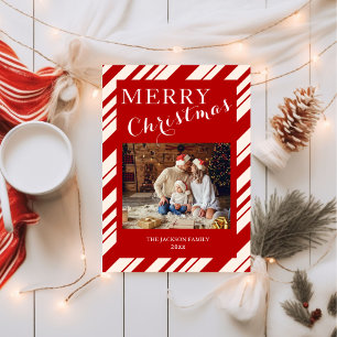 Merry Christmas Photo Flat Holiday Card
