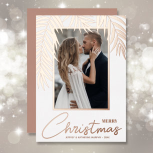 Merry Christmas Photo Foil Holiday Card