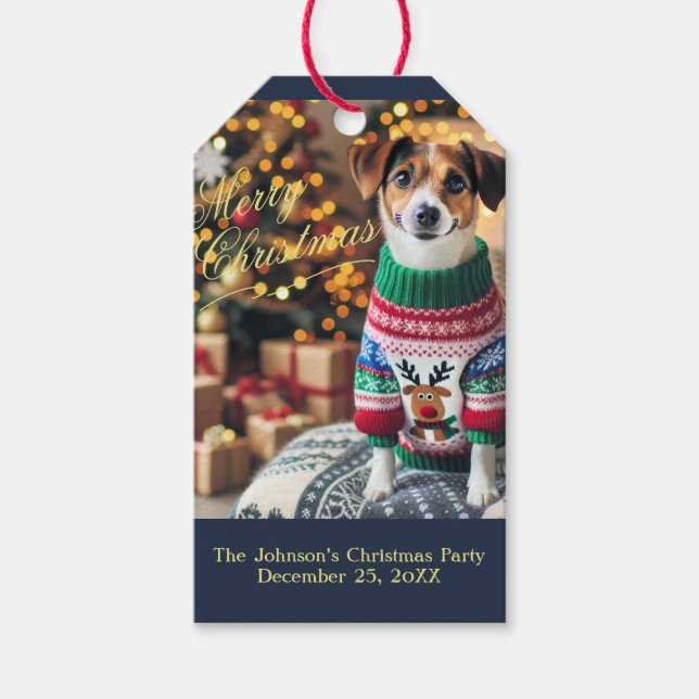 Merry Christmas Photo Gift Tags (Front)