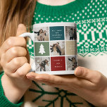 Merry Christmas Photo Grid Couples Coffee Mug<br><div class="desc">Create a special keepsake gift this Christmas! Simply add photographs of your choice to this modern template and customise the text to make it unique and personal to you.</div>