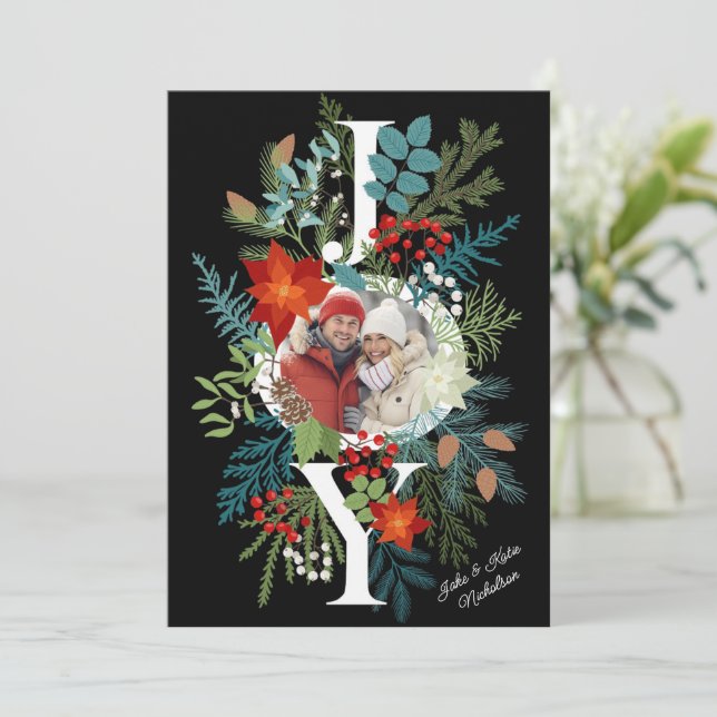 MERRY CHRISTMAS Photo Holiday Card (Standing Front)