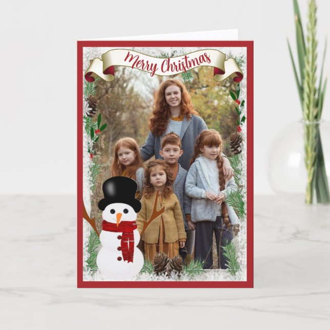 Merry Christmas Photo Holiday Card (Front)