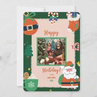 Merry Christmas Photo Holiday Card Invitation