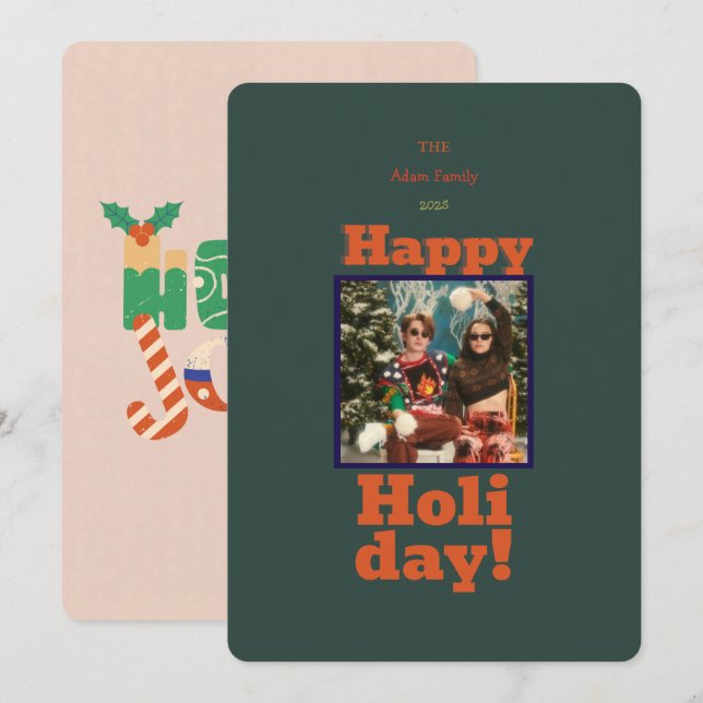  Merry Christmas Photo Holiday Card! Invitation (Front/Back)