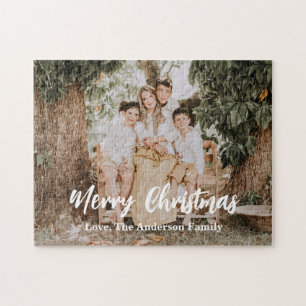 Merry Christmas Photo Holiday Jigsaw Puzzle