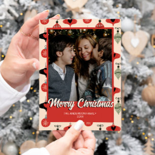 Merry Christmas Photo Mid Century Modern Holiday Card