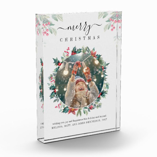 Merry Christmas Photo Mistletoe Grandma (Left)