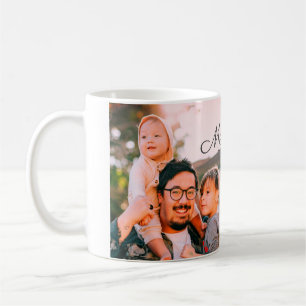 Merry Christmas photo modern love simple family mo Coffee Mug