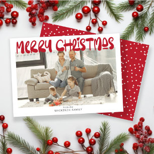 Merry Christmas Photo Personalised Holiday Card