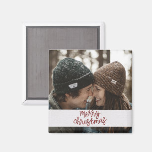 Merry Christmas Photo Picture Couple Magnet