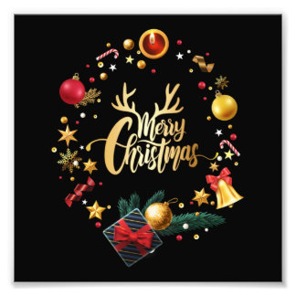 merry christmas. photo print